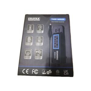 ERAYAK 200W Car USB C Fast Charger, 12V to 110V Power Inverter, Lighter Adapter